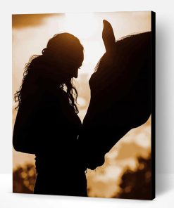 Horse With Human Silhouette Paint By Number
