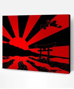 Japanese Rising Sun Paint By Number