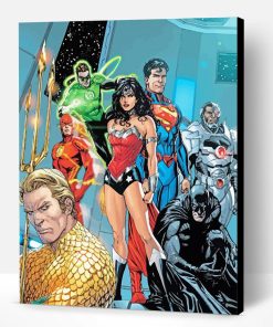 Justice League Heroes Paint By Number