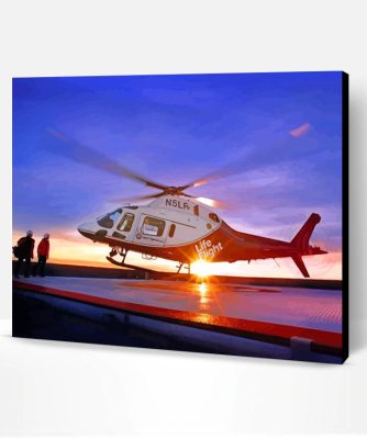 Lifeflight At Sunset Paint By Number