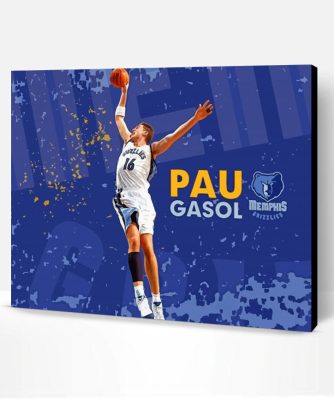 Memphis Grizzlies Pau Gasol Paint By Number