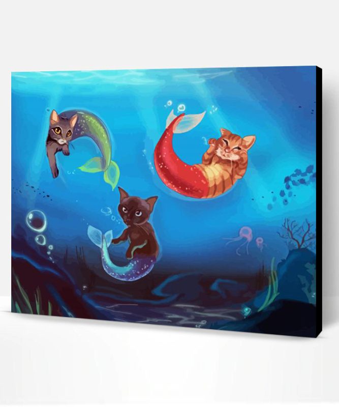 Mermaid Cats Paint By Number