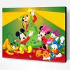 Mickey Mouse Christmas Celebration Time Paint By Number