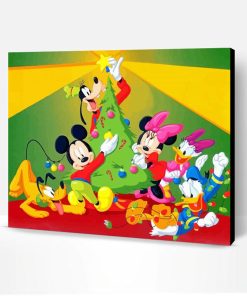 Mickey Mouse Christmas Celebration Time Paint By Number