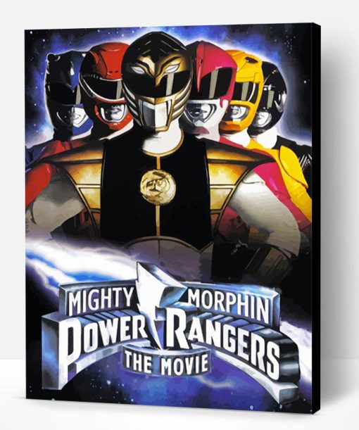 Mighty Morphin Power Ranger Poster Paint By Number