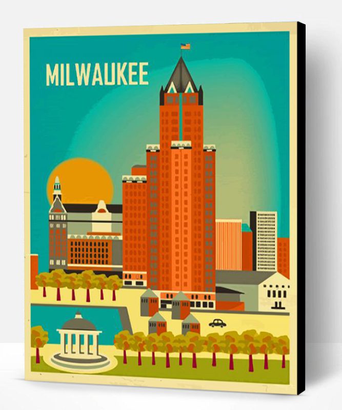 Milwaukee City Poster Paint By Number