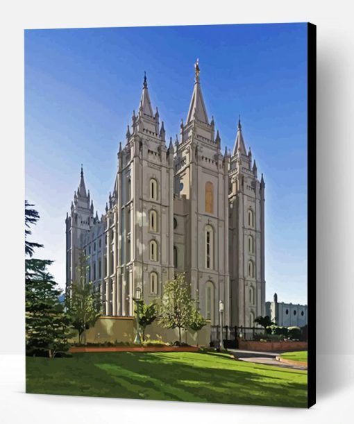 Mormon Temple Salt Lake City Utah Paint By Number