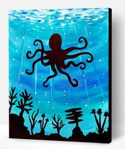 Octopus Silhouette Paint By Number