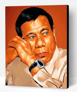 President Philippine Rodrigo Duterte Illustration Paint By Number