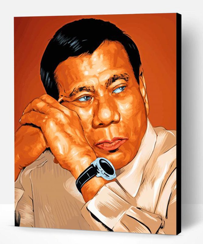 President Philippine Rodrigo Duterte Illustration Paint By Number