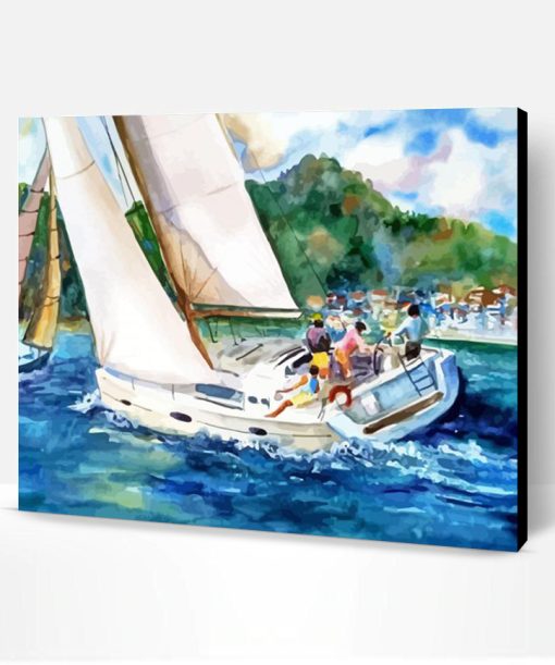 Sailboat Race Art Paint By Number