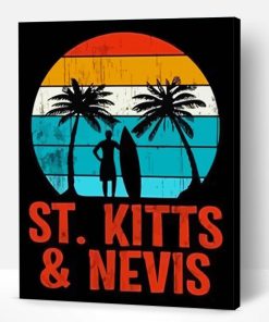 Saint Kitts And Nevis Poster Paint By Number