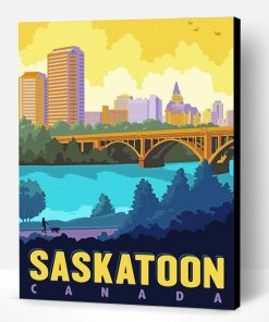 Saskatoon Poster Paint By Number