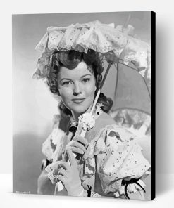 Shirley Temple With Umbrella Paint By Number
