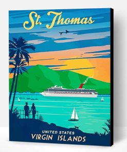 St Thomas US Virgin Islands Poster Paint By Number
