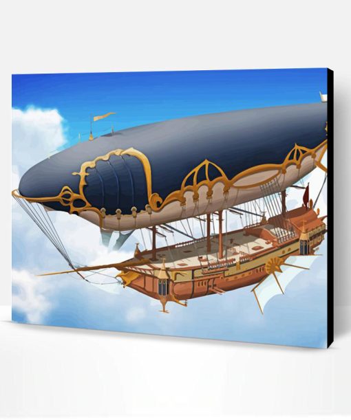 Steampunk Airship Paint By Number