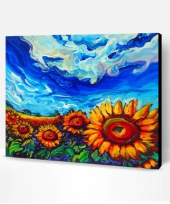 Sunflowers Ukrainian Art Paint By Number