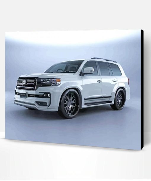 White Toyota Landcruiser Paint By Number