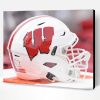 Wisconsin Badgers American Football Helmet Paint By Number