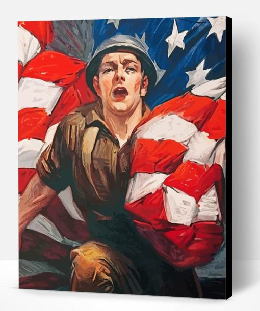 World War 1 Patriotism Soldier Paint By Number