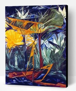Yellow And Green Forest By Natalia Goncharova Paint By Number