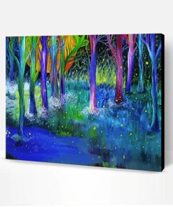 Abstract Firefly Forest Paint By Number