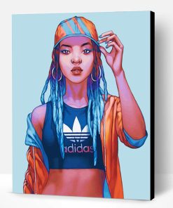 Aesthetic Adidas Girl Paint By Number