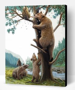 Aesthetic Bear Family Art Paint By Number