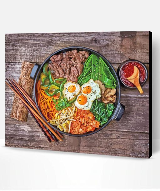 Aesthetic Bibimbap Art Paint By Number