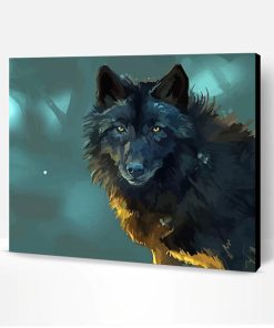 Aesthetic Black And Brown Wolf Paint By Number