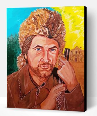 Aesthetic Davy Crockett Illustration Paint By Number