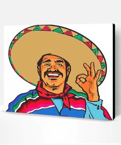 Aesthetic Mexican Man Paint By Number