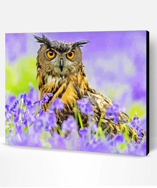 Aesthetic Owl With Flowers Art Paint By Number