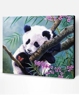 Aesthetic Panda On Tree Art Paint By Number