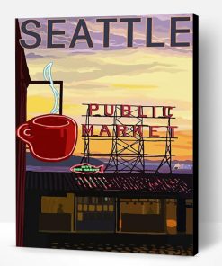 Aesthetic Pike Place Market Paint By Number