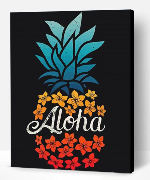 Aesthetic Aloha Hawaii Illustration Paint By Number