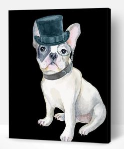 Aesthetic Bulldog With Hat Paint By Number
