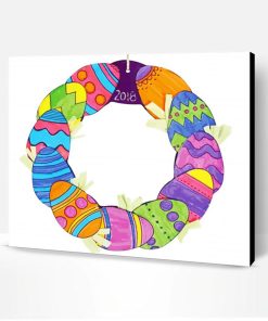 Aesthetic Easter Wreath Paint By Number