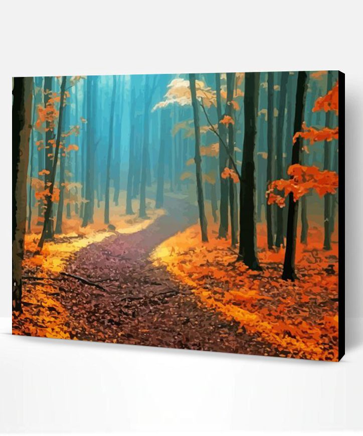 Autumn Misty Paths Paint By Numbers - Paint By Numbers PRO