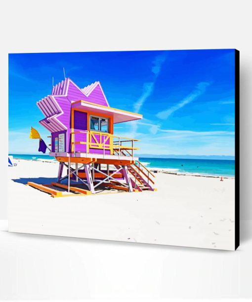 Beach Rescue South Beach Florida Paint By Number