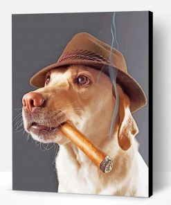 Beautiful Dog With Cigar Paint By Number