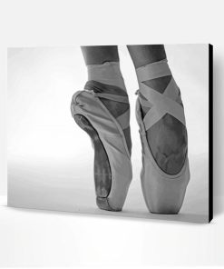 Black And White Ballerina Shoes Paint By Number