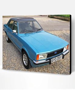 Blue Ford Cortina Paint By Number