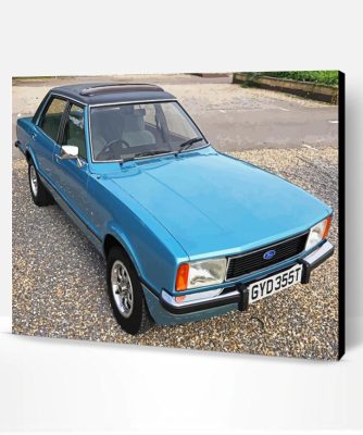 Blue Ford Cortina Paint By Number