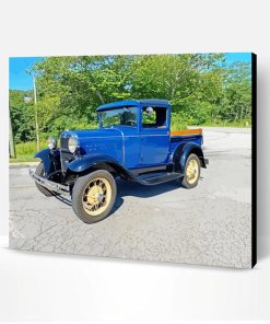 Blue Ford Model A Paint By Number