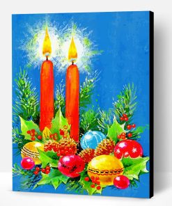 Christmas Candle Paint By Number