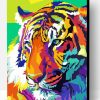 Colorful Tiger Head Pop Art Paint By Number