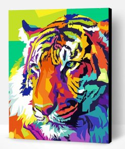 Colorful Tiger Head Pop Art Paint By Number