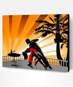 Couple Dancing On The Beach Art Paint By Number