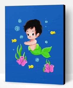 Cute Baby Mermaid Paint By Number